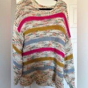 &merci striped colorful sweater.